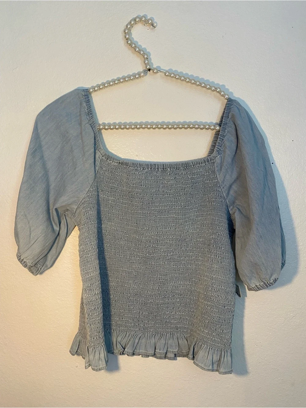 GAP Kids size XXL NWT blue chambray blouse